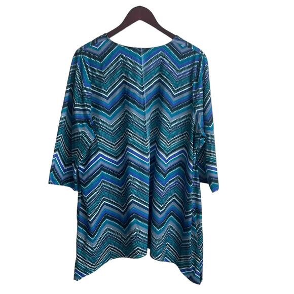 Catherines Women Tunic Top 1X Gem Detail‎ Casual Stretch Lagenlook Office Travel - Picture 3 of 11